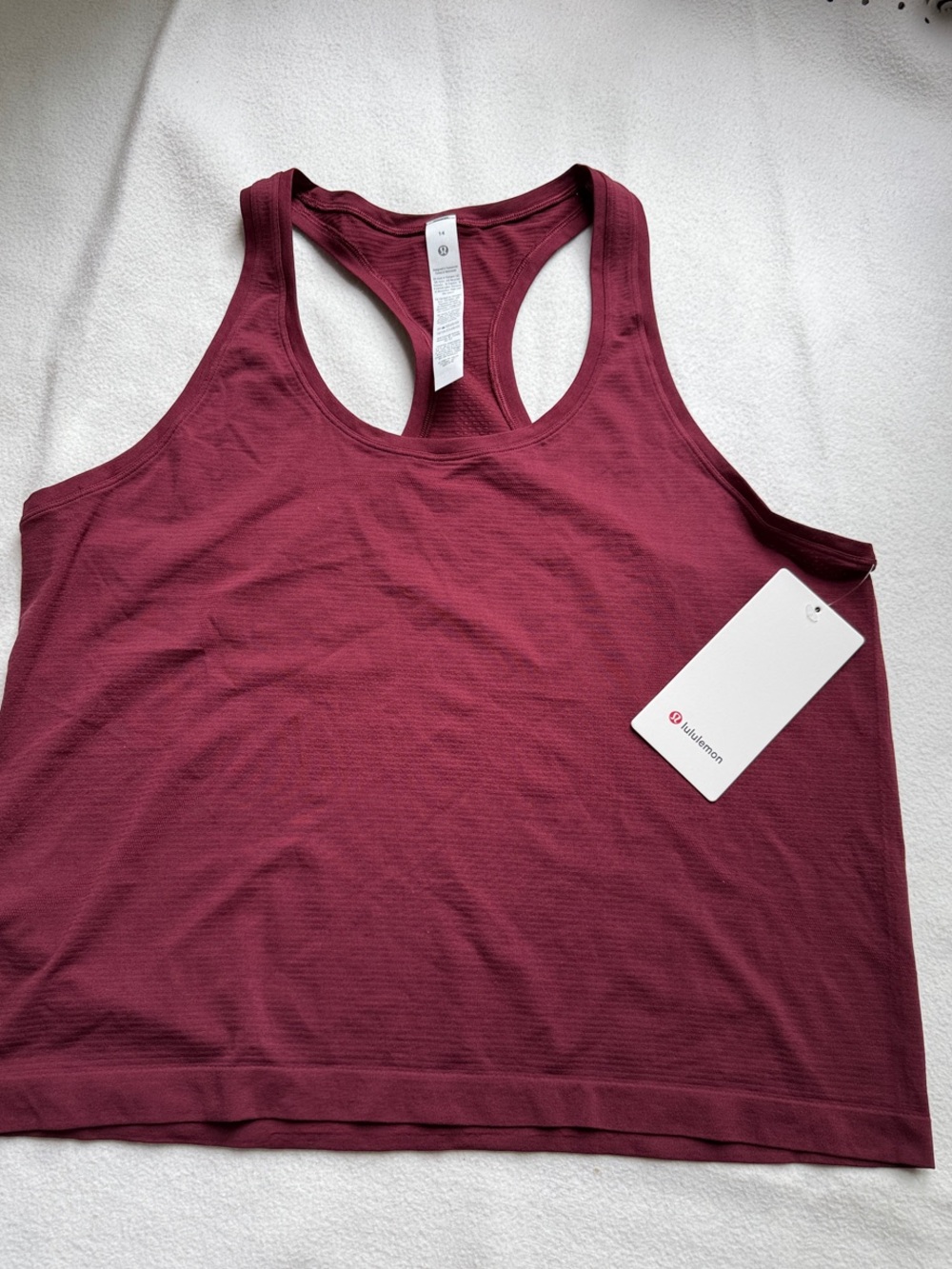 lululemon athletica Swiftly Tech Scoopneck Tank 2.0 Race Tank Top - Burgundy Bay